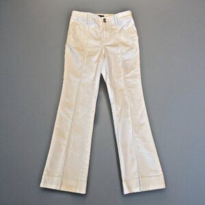 Talbots White Flare Jeans Women’s Size 4P Stretch Denim Pintuck Nautical Chic